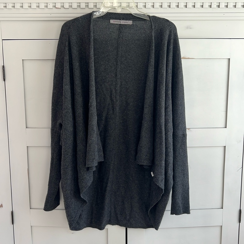 Athleta 100% cashmere open front cardigan